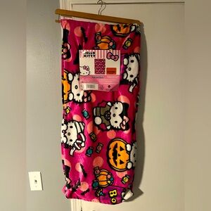Hello Kitty Pink Vampire Halloween Blanket NWT